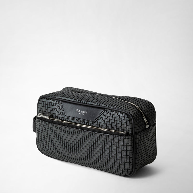 Serapian Trousse da bagno in stepan asfalto-nero Consegna Veloce
