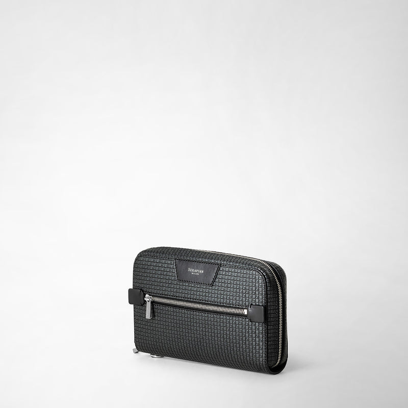 Serapian Pochette in stepan asfalto-nero Fino Al -60%