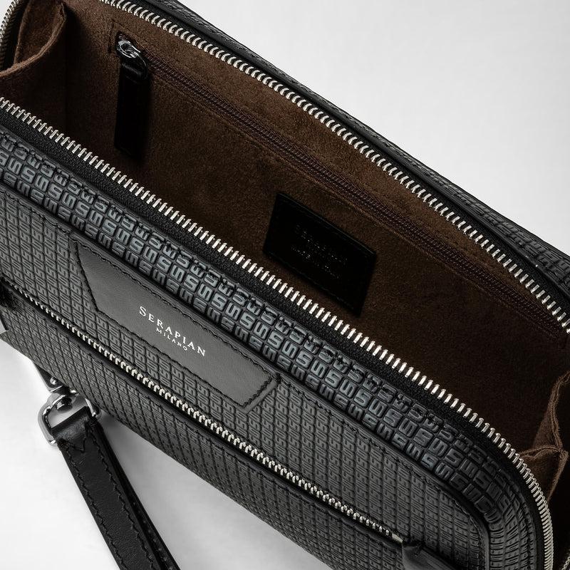 Serapian Pochette in stepan asfalto-nero Fino Al -60%