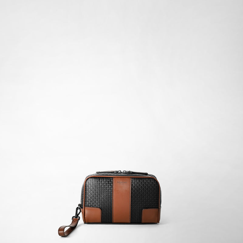 Serapian Pochette in stepan 72 nero-cuoio Affare Del Giorno