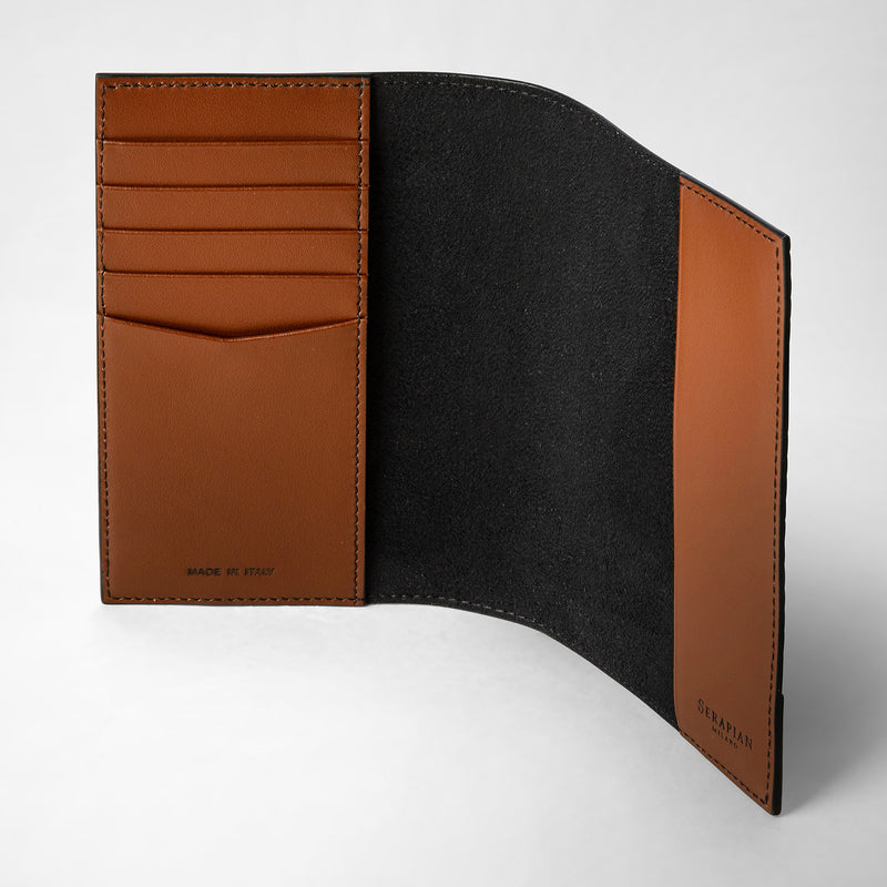 Serapian Passport holder in stepan 72 black cuoio Promozione Limitata