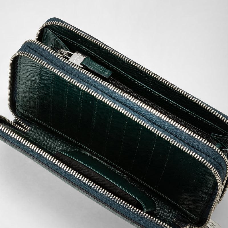 Serapian POCHETTE DA VIAGGIO CON ZIP DOPPIA IN PELLE EVOLUZIONE Sottocosto