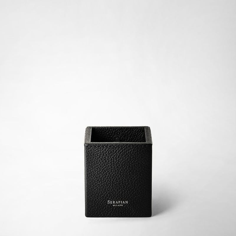 Serapian Portapenne in pelle cachemire nero Hotsell