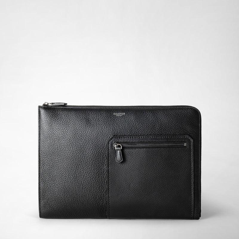Serapian Custodia per laptop 14 in pelle cachemire Saldi Di Fabbrica