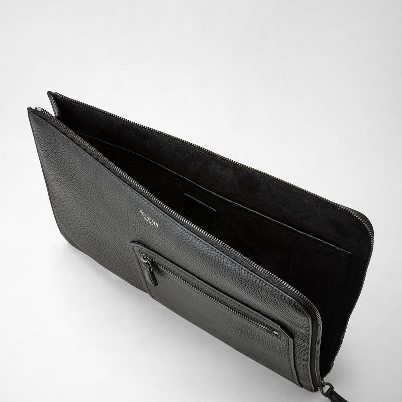 Serapian Custodia per laptop 14 in pelle cachemire Saldi Di Fabbrica