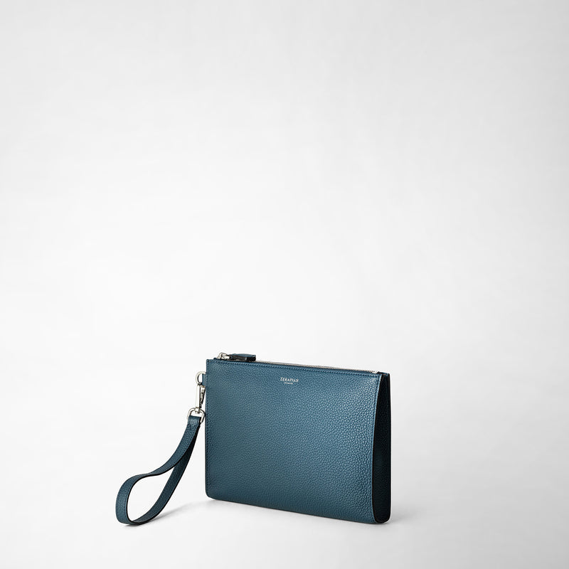Serapian POCHETTE CON ZIP IN PELLE CACHEMIRE Offerta Giorno del Papà