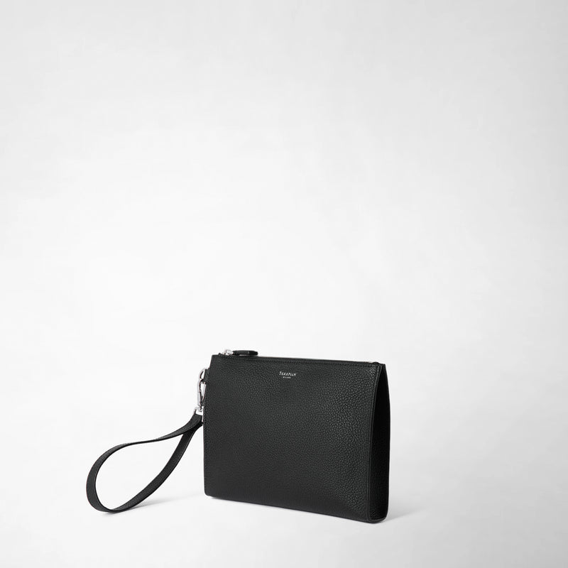 Serapian POCHETTE CON ZIP IN PELLE CACHEMIRE Offerta settimanale
