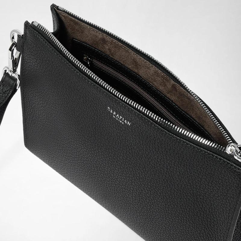 Serapian POCHETTE CON ZIP IN PELLE CACHEMIRE Offerta settimanale