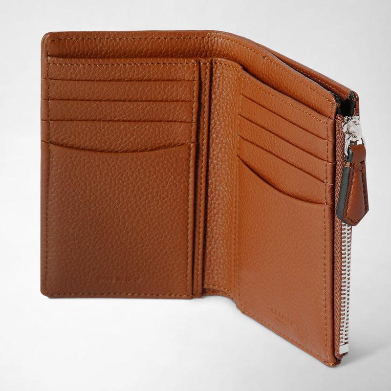 Serapian PORTAFOGLIO VERTICALE CON ZIP IN PELLE CACHEMIRE Latest stili