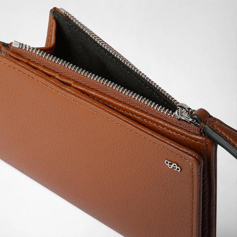 Serapian PORTAFOGLIO VERTICALE CON ZIP IN PELLE CACHEMIRE Latest stili