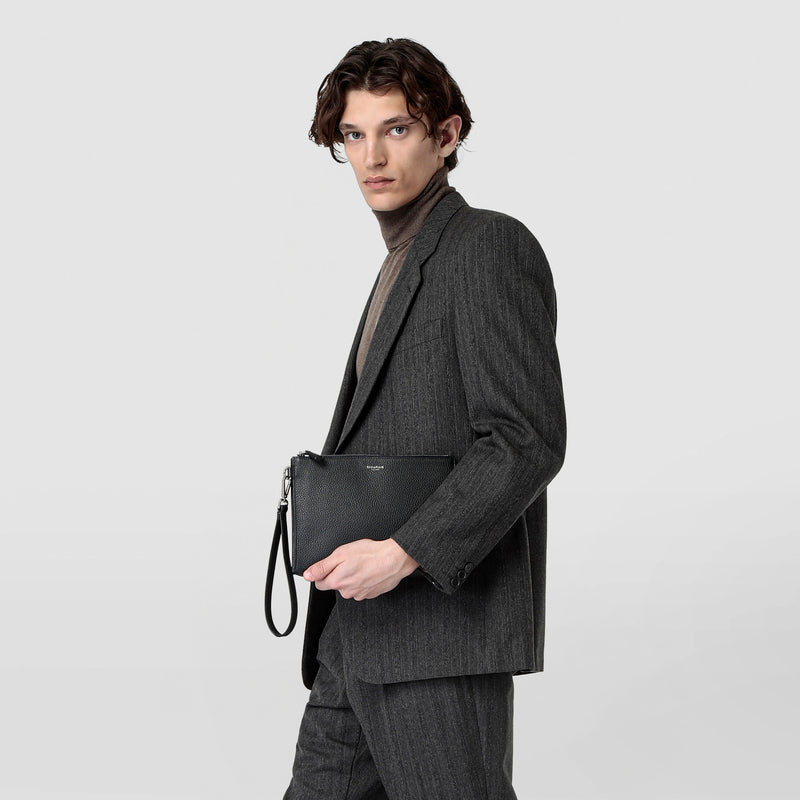Serapian POCHETTE CON ZIP IN PELLE CACHEMIRE Fino al 55% di sconto