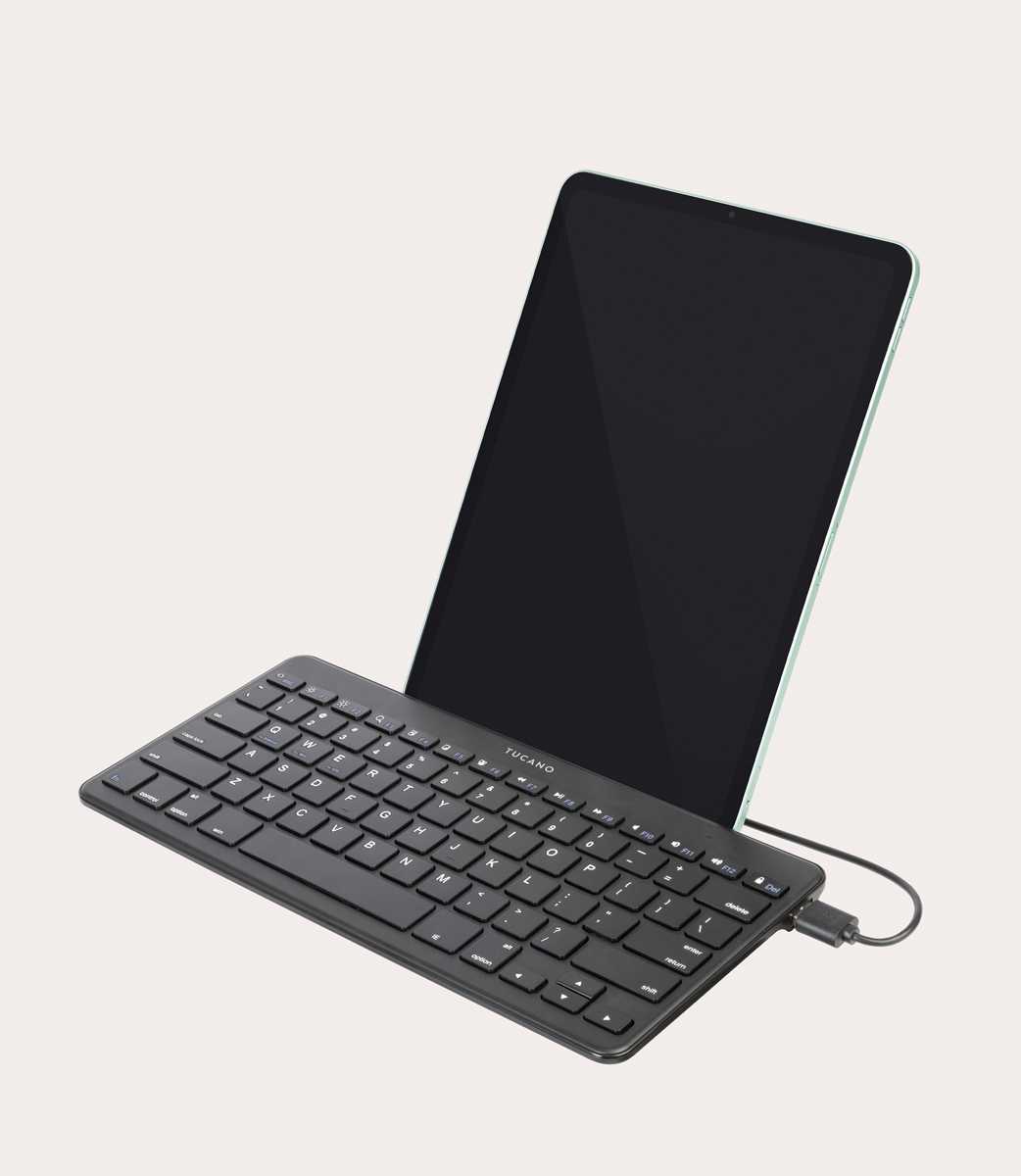 Tucano Tastiera per tablet con stand e cavo Type-C e Micro-USB Qualità Garantita