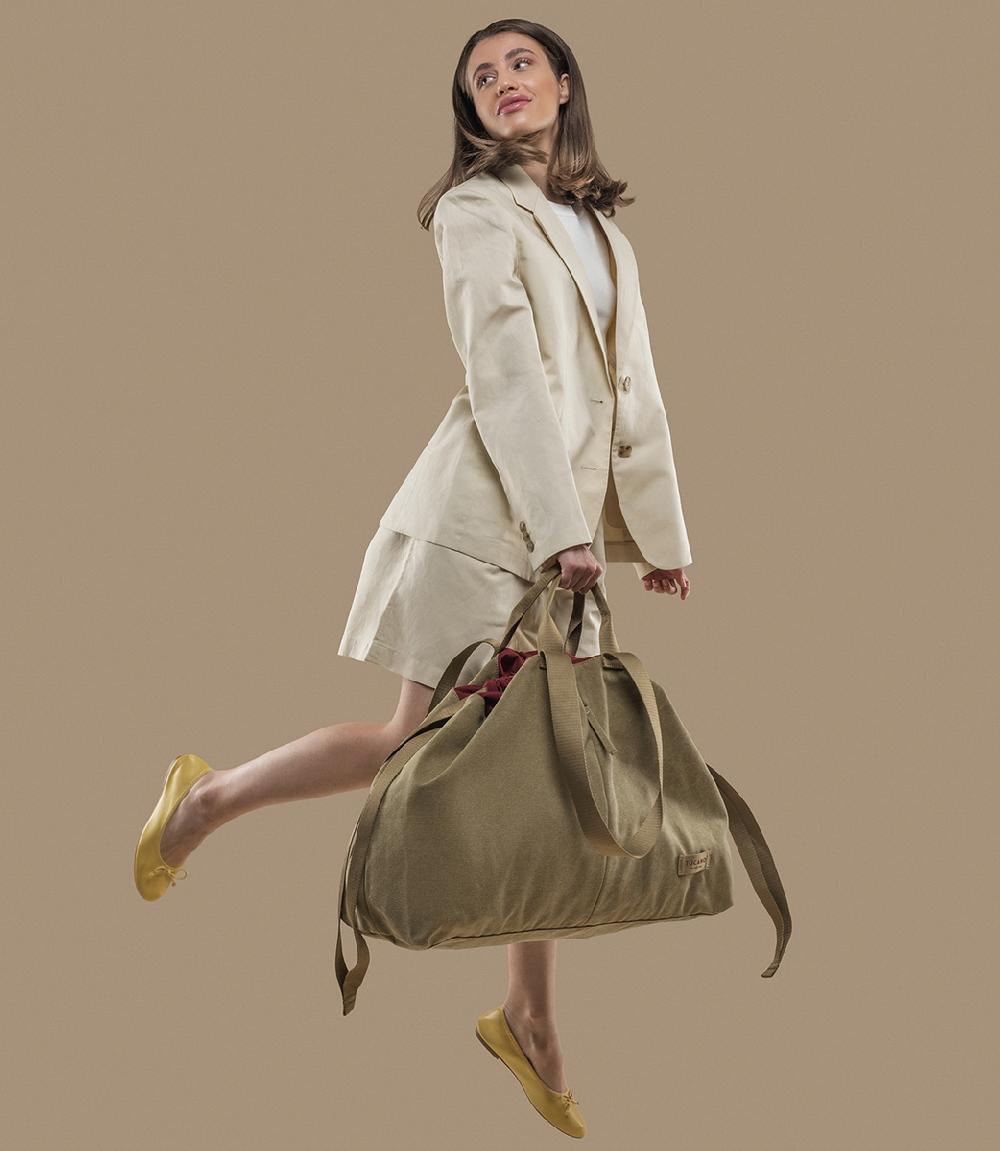 Tucano Borsa shopper in canvas misura large Vendita Calda