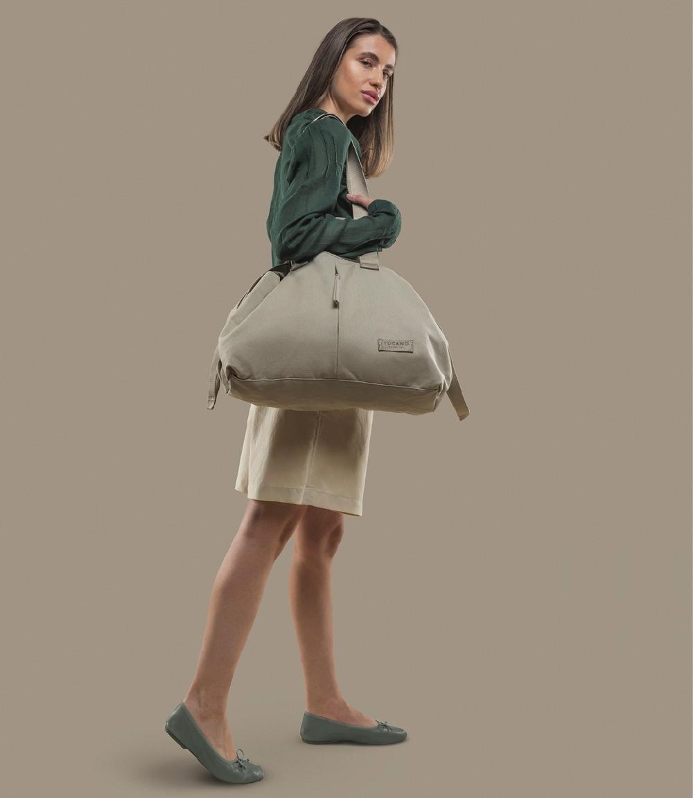 Tucano Borsa shopper in canvas misura medium Vendita Economica