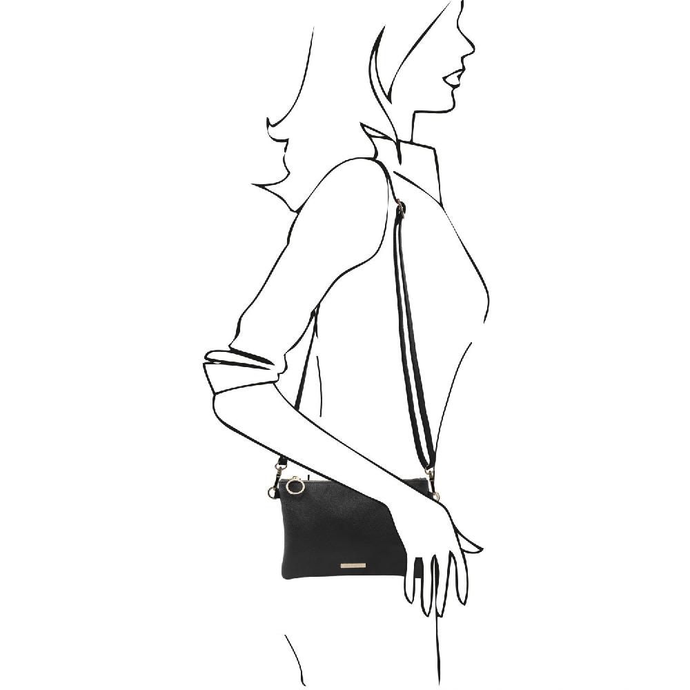 Tuscany Leather Bolso Noche en Piel Suave In Linea