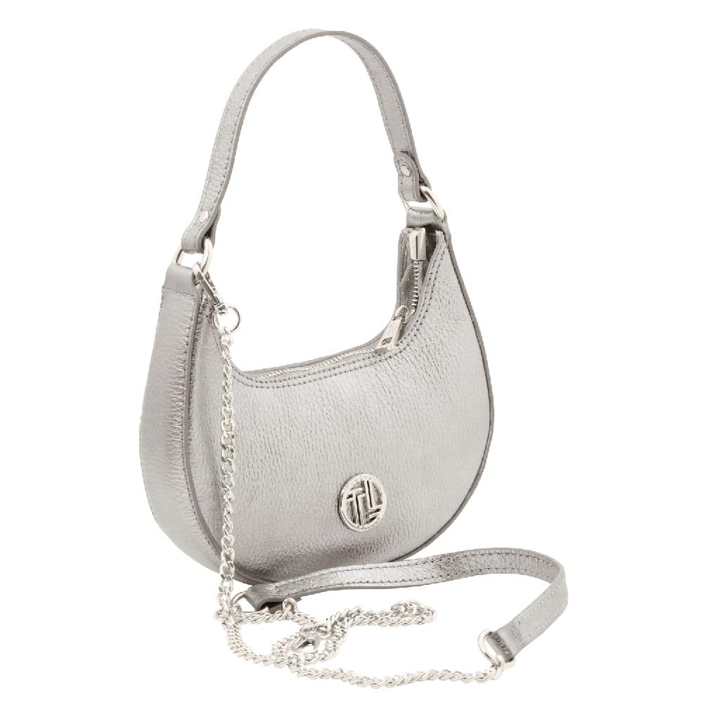 Tuscany Leather Bolso a Mano en Piel Metallic et Bandolera de Cadena Negozi Online