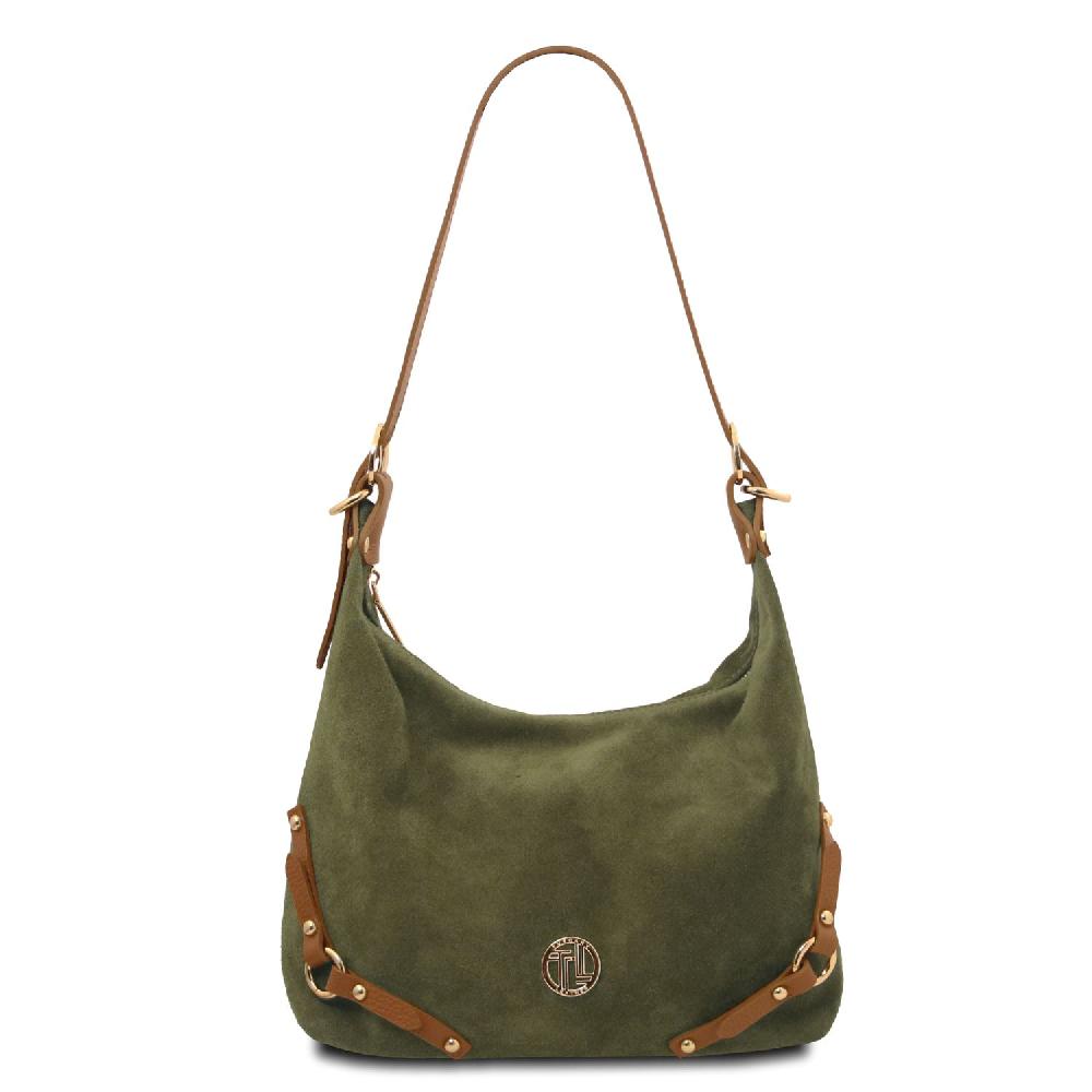 Tuscany Leather Sac à épaule en Cuir Suédé Prezzo Ridotto
