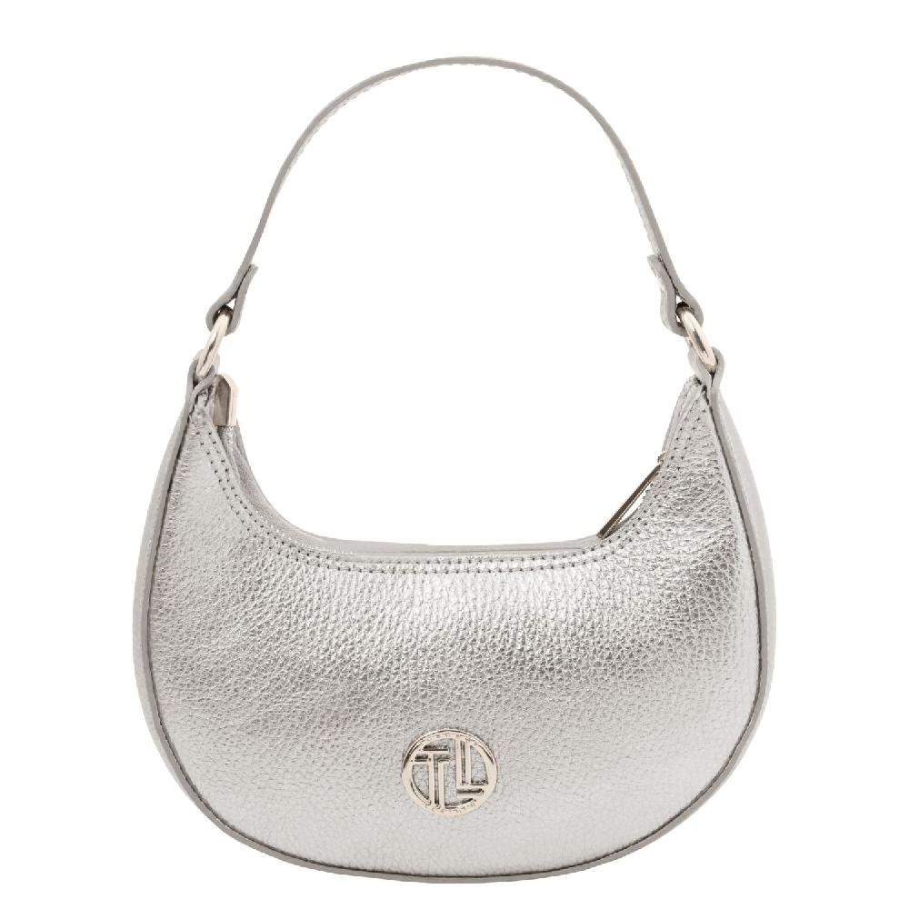 Tuscany Leather Sac à Main en Cuir Metallic et Bandoulière à Chaîne Sottocosto