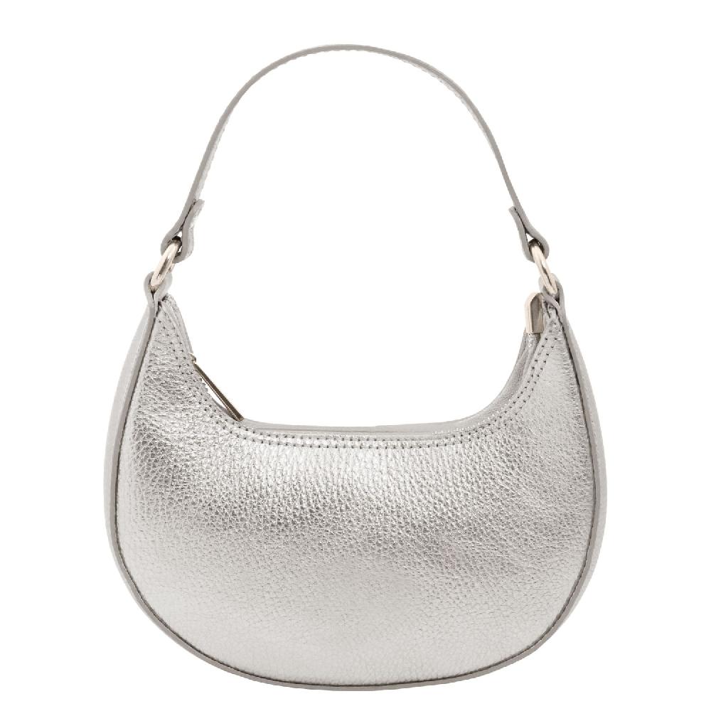 Tuscany Leather Sac à Main en Cuir Metallic et Bandoulière à Chaîne Sottocosto