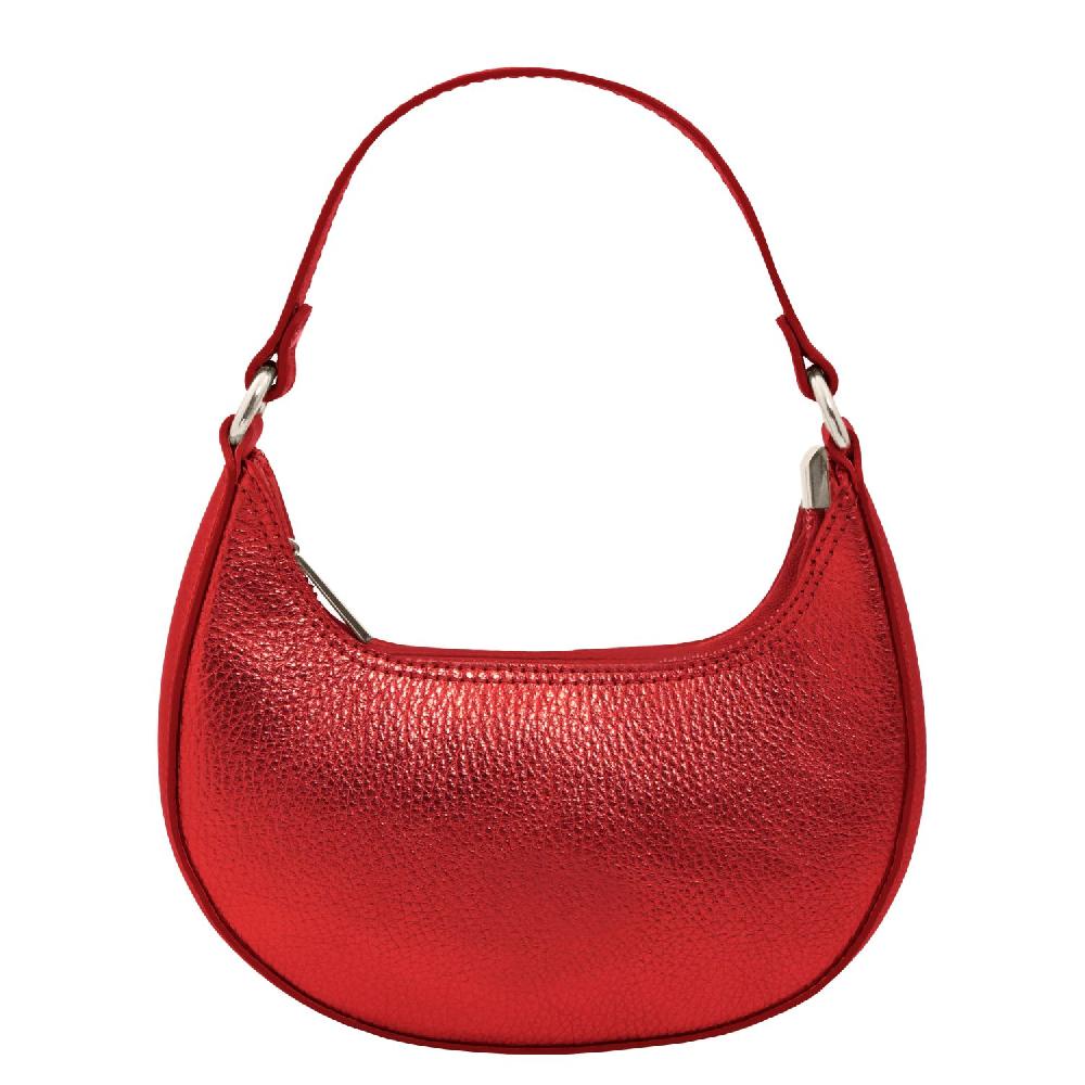 Tuscany Leather Sac à Main en Cuir Metallic et Bandoulière à Chaîne Convenienza