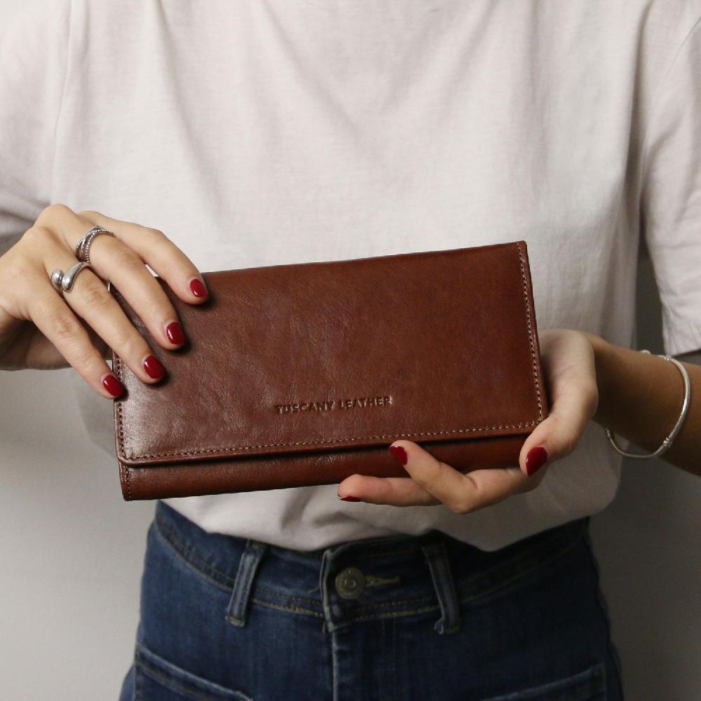 Tuscany Leather Esclusivo Portafoglio da Donna in Pelle In Vendita