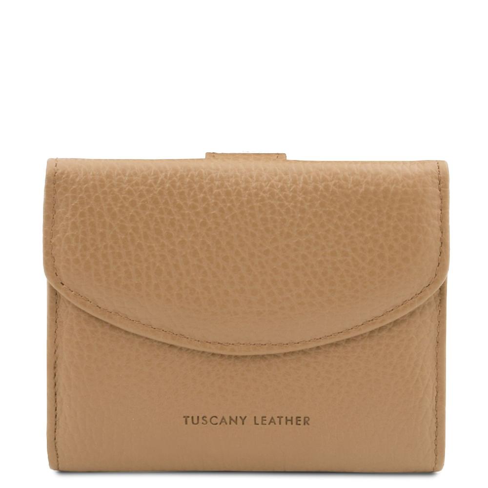 Tuscany Leather Esclusivo Portafoglio da Donna 3 Ante con Portaspiccioli in Pelle Vendita Economica