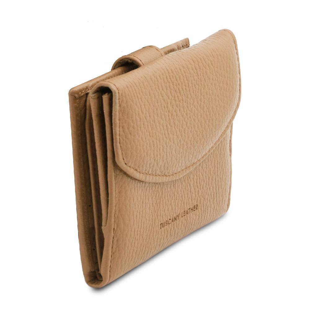 Tuscany Leather Esclusivo Portafoglio da Donna 3 Ante con Portaspiccioli in Pelle Vendita Economica
