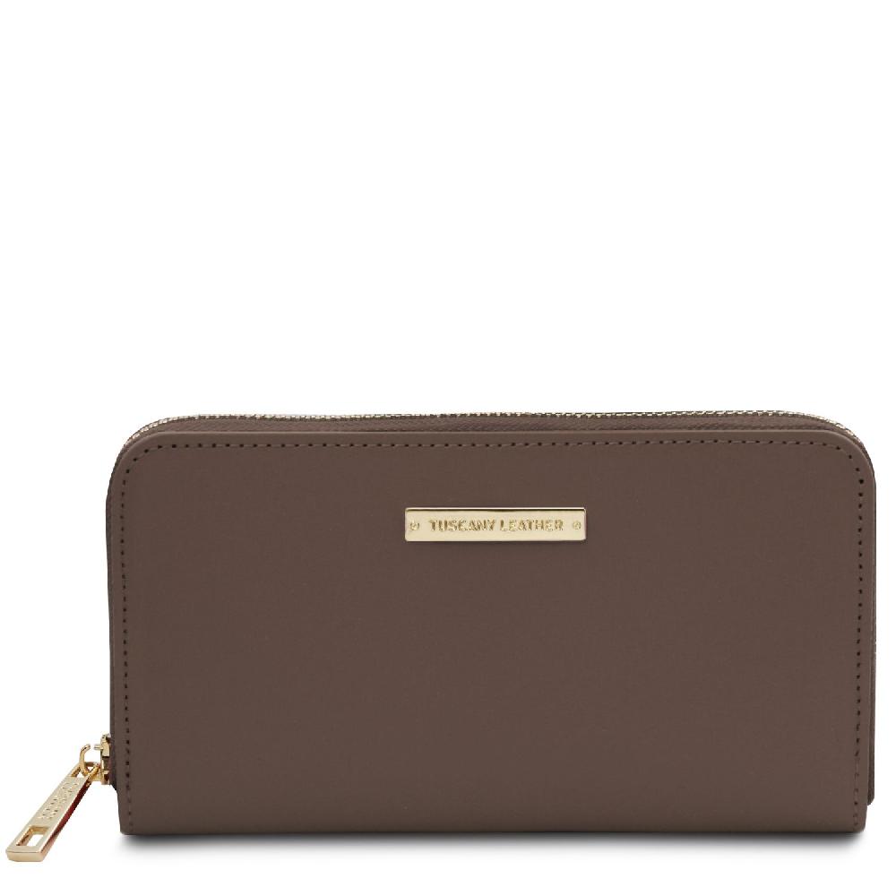 Tuscany Leather Esclusivo Portafogli in Pelle zip Around In Saldo