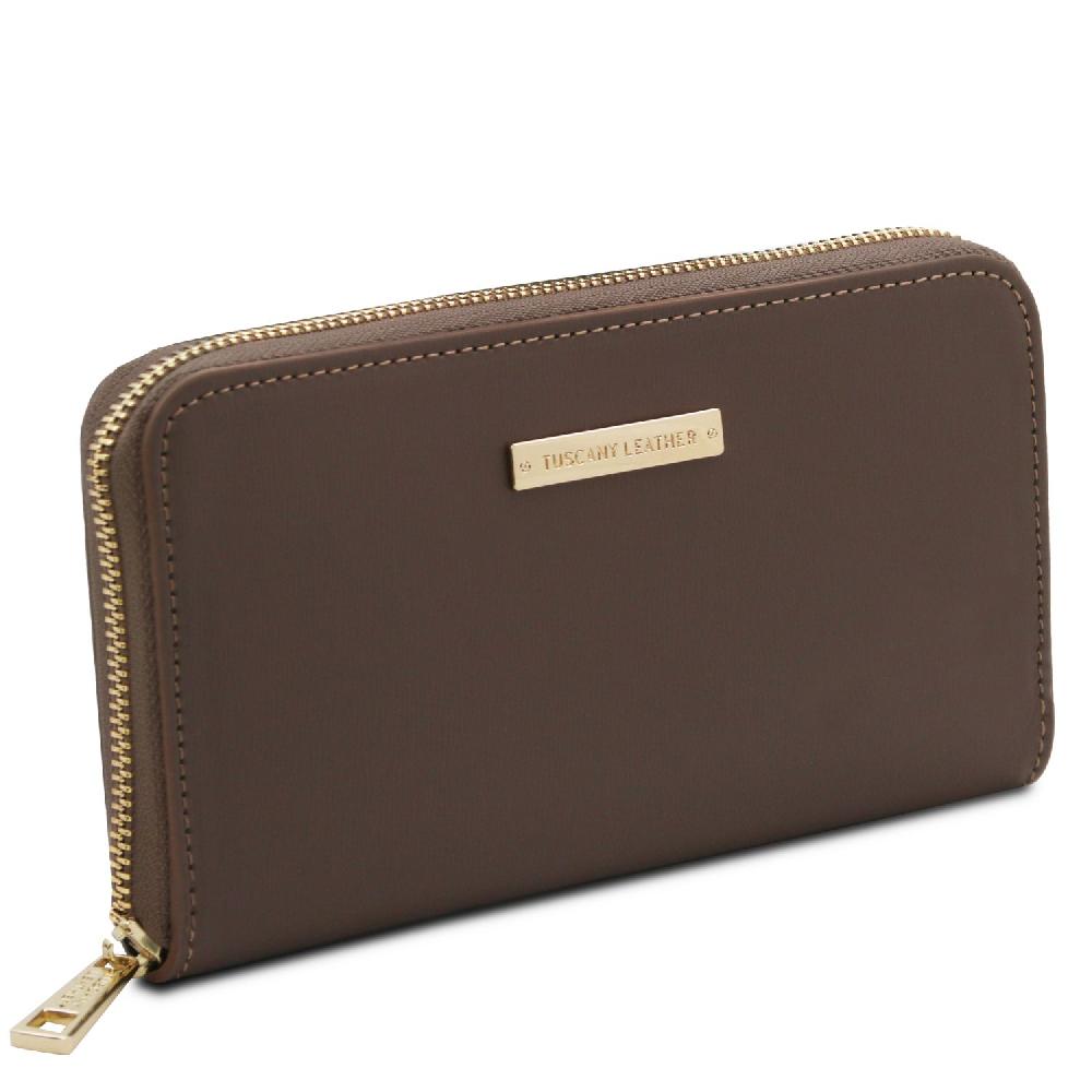 Tuscany Leather Esclusivo Portafogli in Pelle zip Around In Saldo