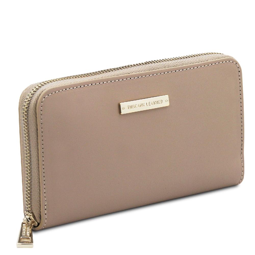 Tuscany Leather Esclusivo Portafogli in Pelle zip Around Nuova