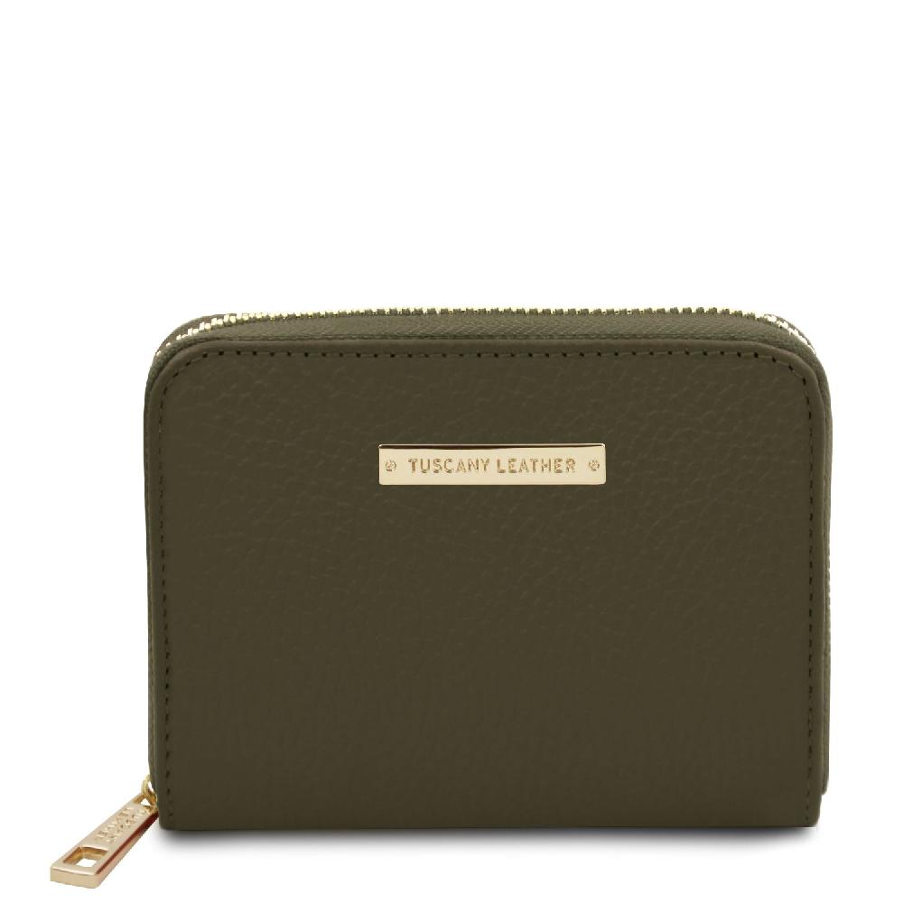 Tuscany Leather Esclusivo Portafogli in Pelle zip Around In Linea