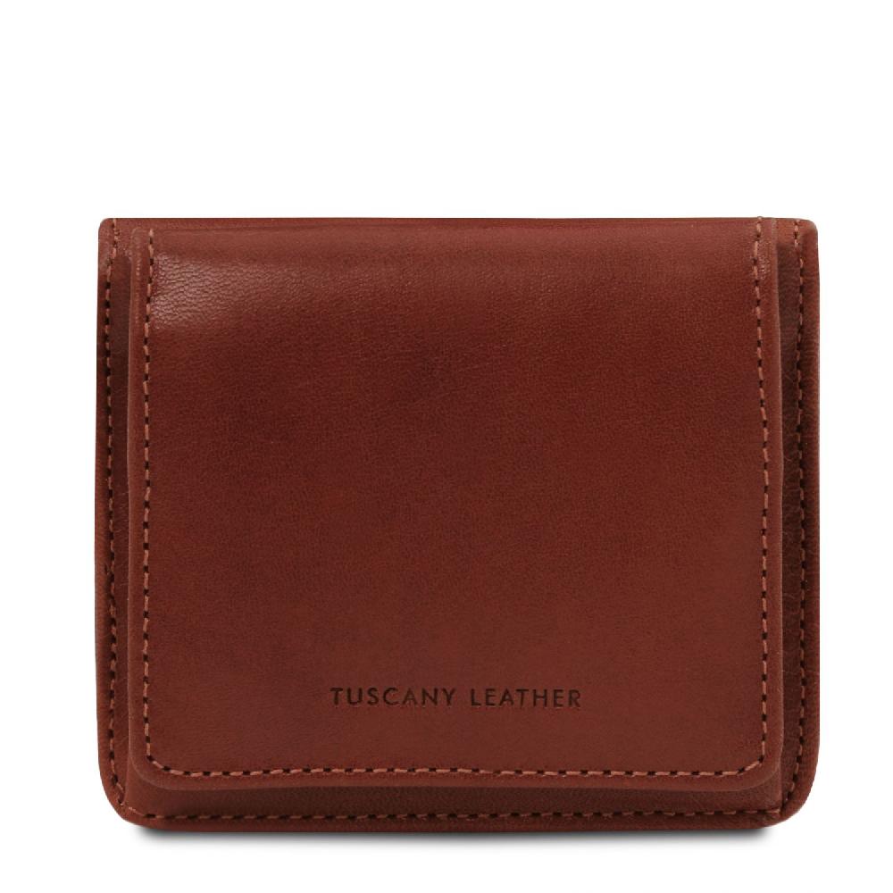 Tuscany Leather Esclusivo Portafogli in Pelle con Portamonete Qualità