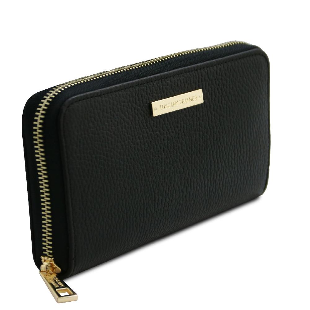 Tuscany Leather Esclusivo Portafogli in Pelle zip Around Affare Del Giorno