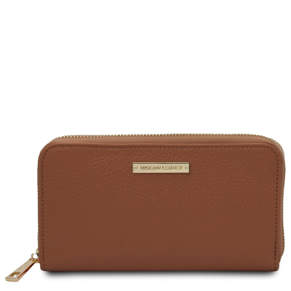Tuscany Leather Esclusivo Portafogli in Pelle zip Around Prezzo Ridotto