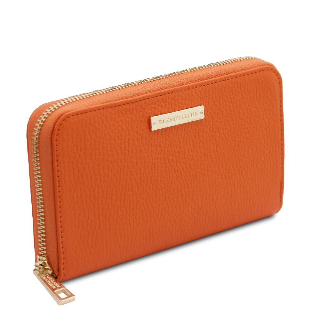 Tuscany Leather Esclusivo Portafogli in Pelle zip Around Presa