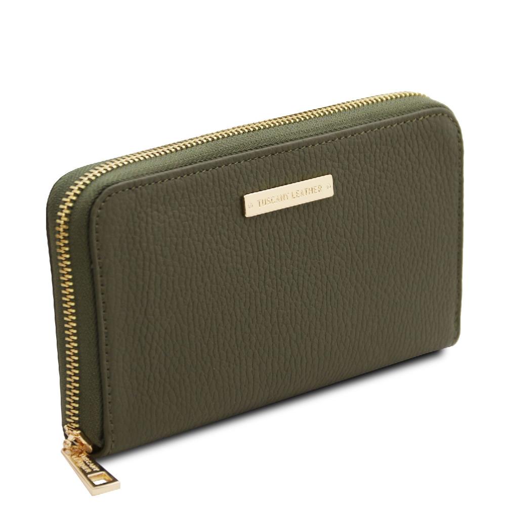 Tuscany Leather Esclusivo Portafogli in Pelle zip Around Offerta