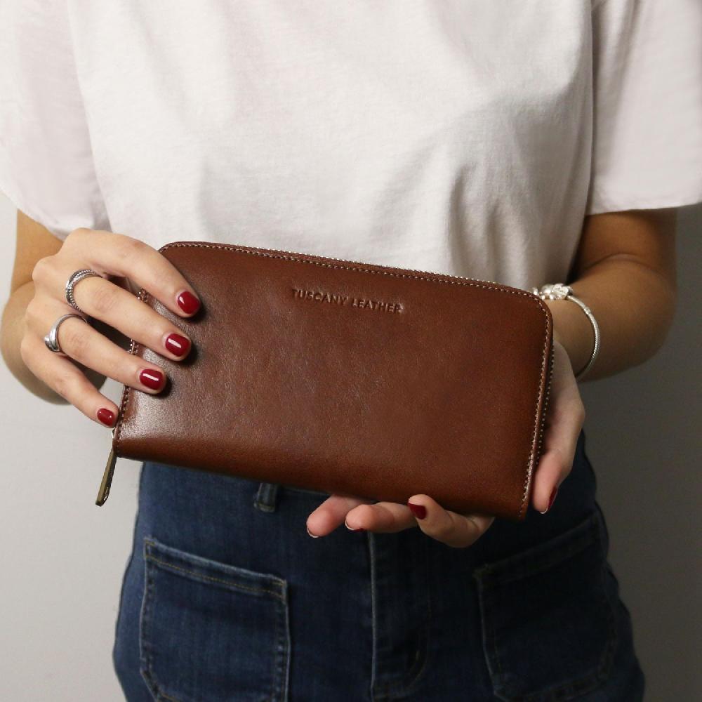 Tuscany Leather Esclusivo Portafogli in Pelle zip Around Online