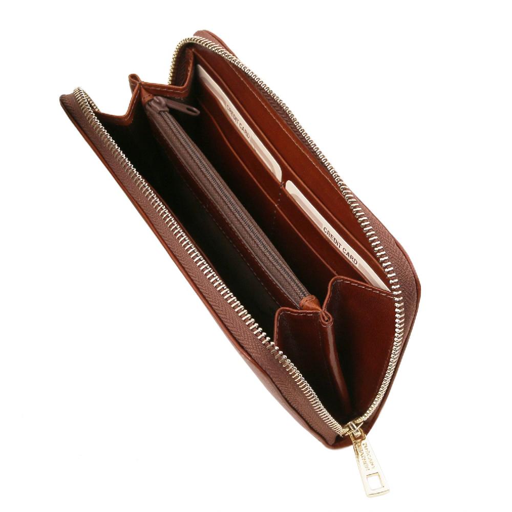 Tuscany Leather Esclusivo Portafogli in Pelle zip Around Outlet