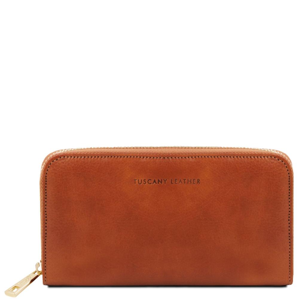 Tuscany Leather Esclusivo Portafogli in Pelle zip Around In Vendita
