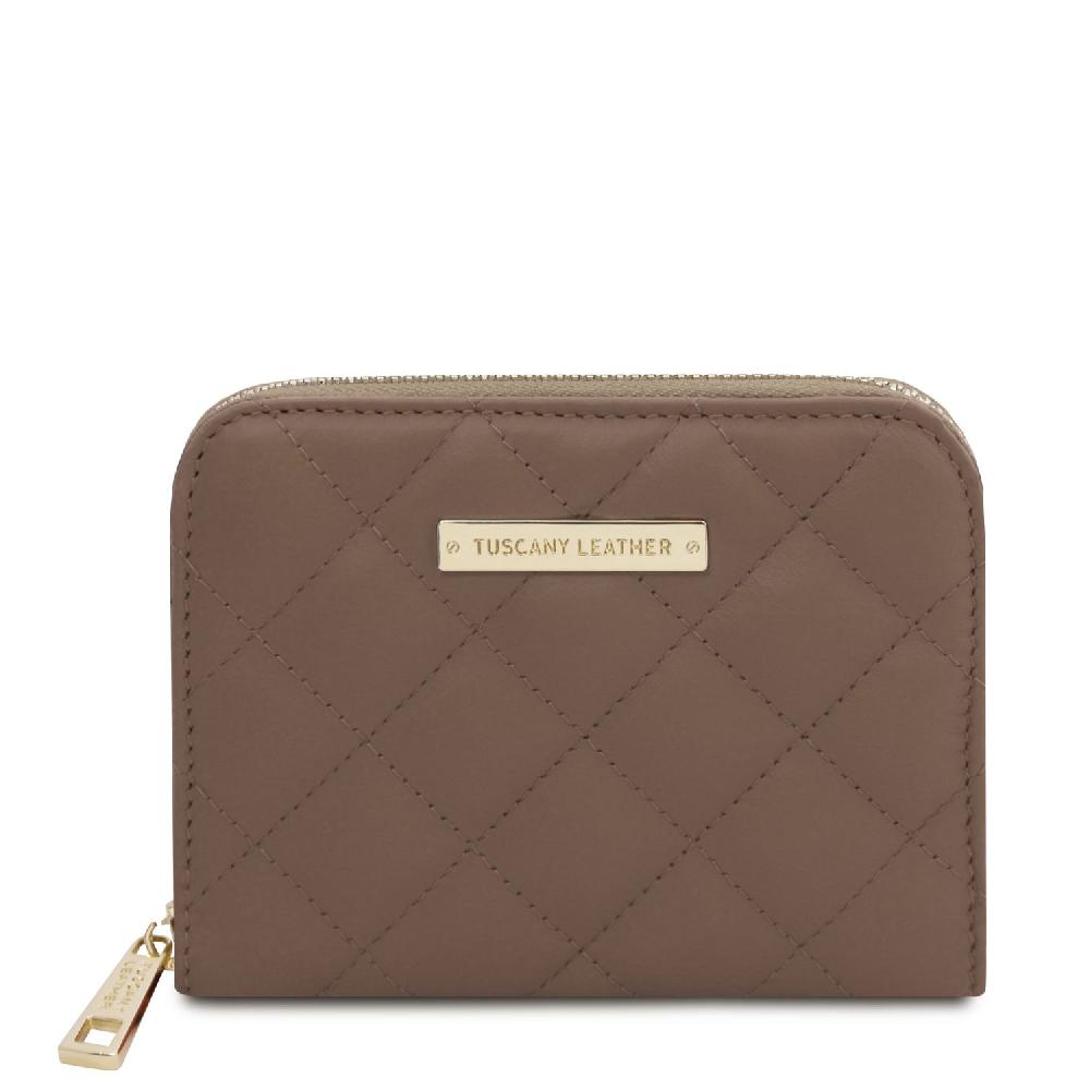 Tuscany Leather Esclusivo Portafogli in Pelle Morbida zip Around Vendita Economica