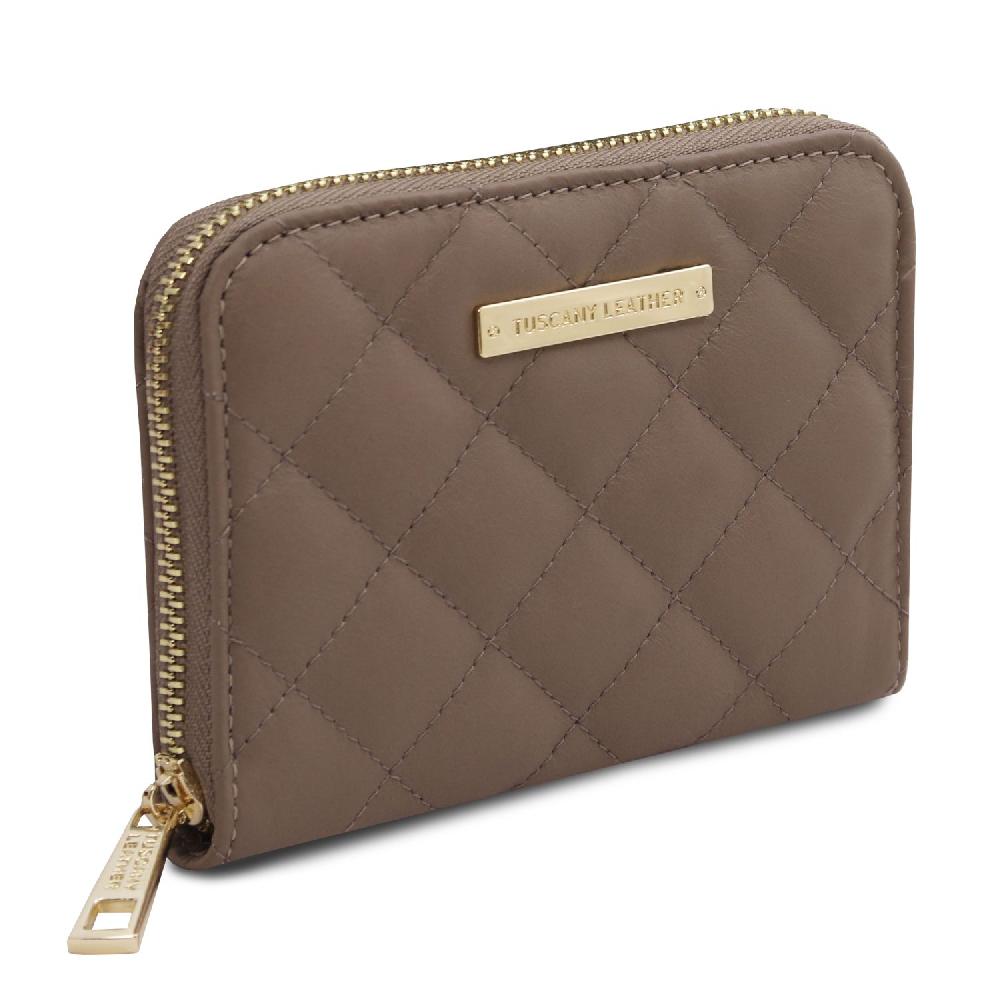 Tuscany Leather Esclusivo Portafogli in Pelle Morbida zip Around Vendita Economica