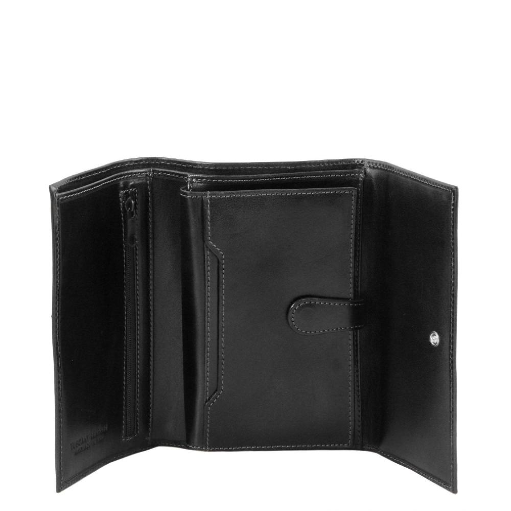 Tuscany Leather Esclusivo Portafogli da Donna in Pelle 4 Ante Nuova