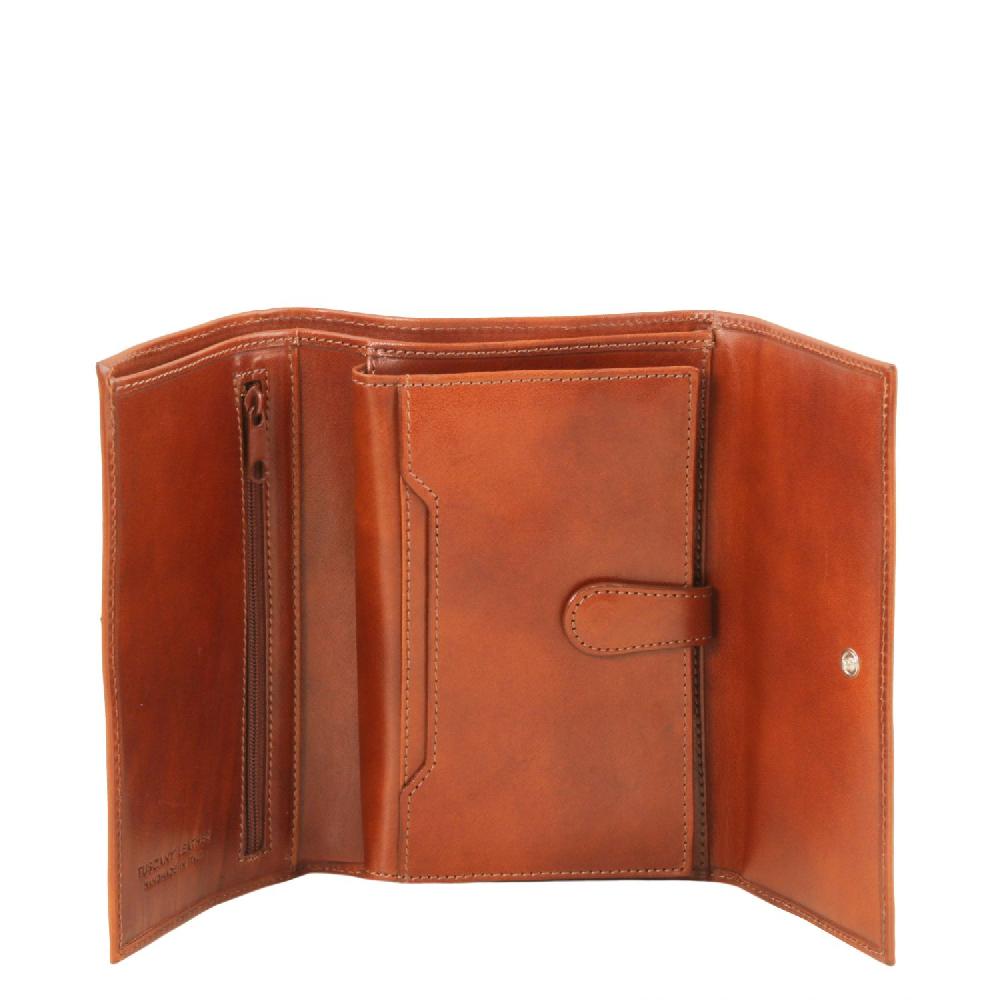 Tuscany Leather Esclusivo Portafogli da Donna in Pelle 4 Ante 2025