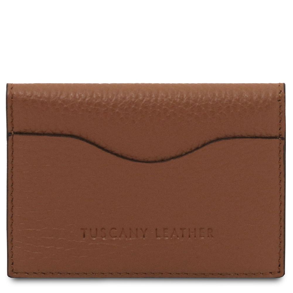 Tuscany Leather Porta Biglietti da Visita / Carte di Credito in Pelle Affare Del Giorno
