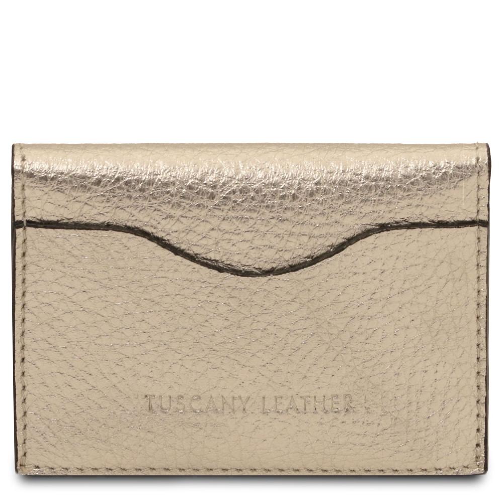 Tuscany Leather Porta Biglietti da Visita / Carte di Credito in Pelle Prezzo Ridotto