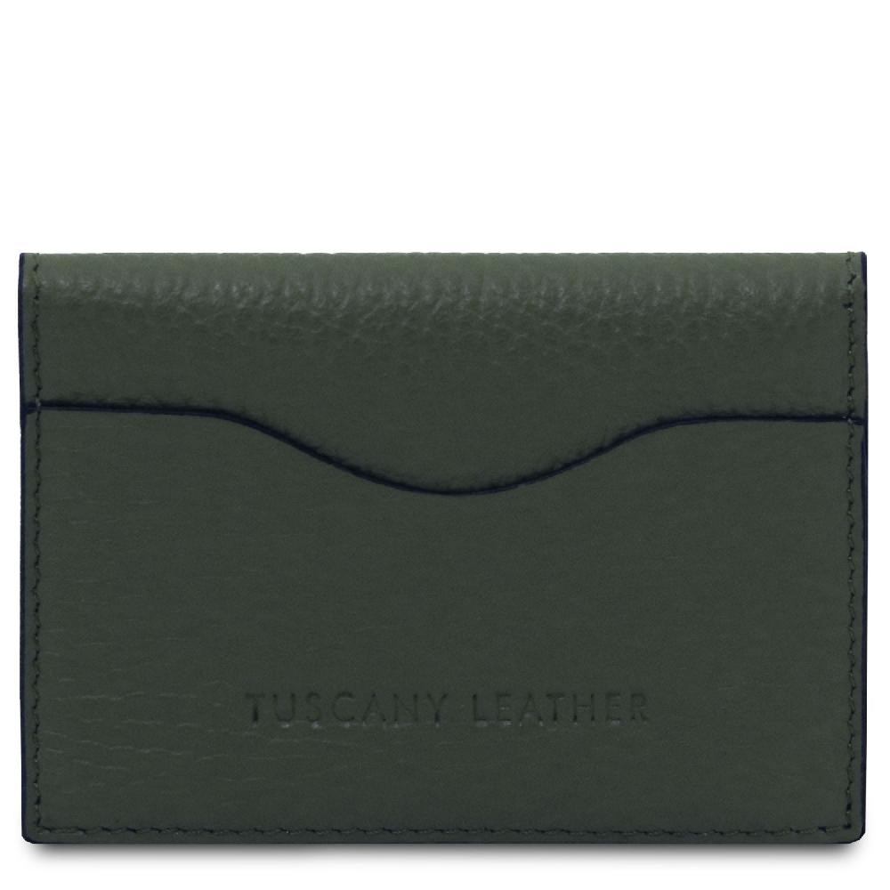 Tuscany Leather Porta Biglietti da Visita / Carte di Credito in Pelle Sottocosto