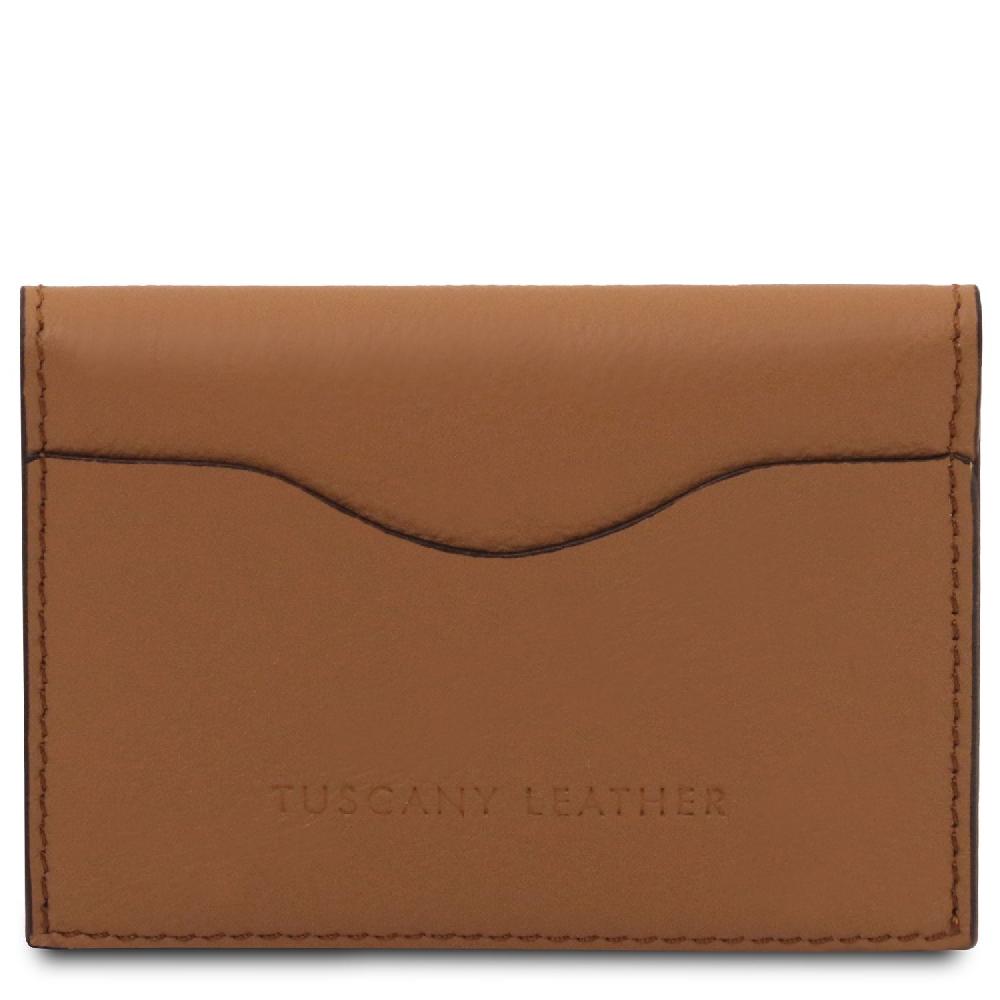 Tuscany Leather Porta Biglietti da Visita / Carte di Credito in Pelle Presa