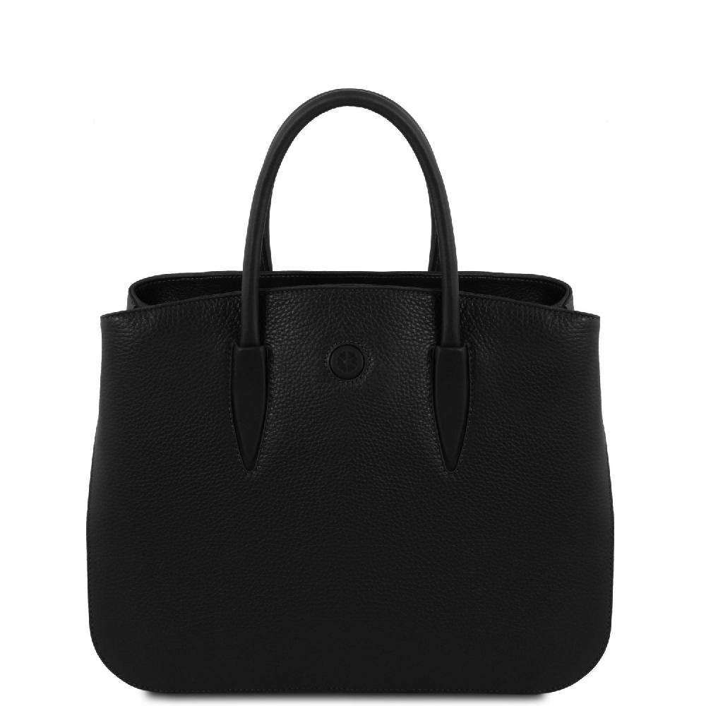 Tuscany Leather Borsa a Mano in Pelle e Portafoglio in Pelle 3 Ante con Portaspiccioli Shopping Online