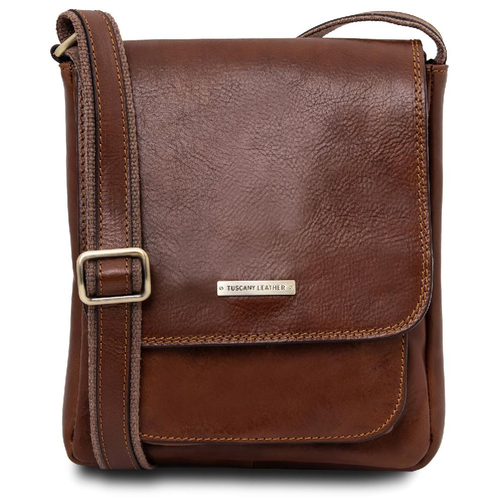 Tuscany Leather Borsello da Uomo in Pelle con Tasca Frontale Presa