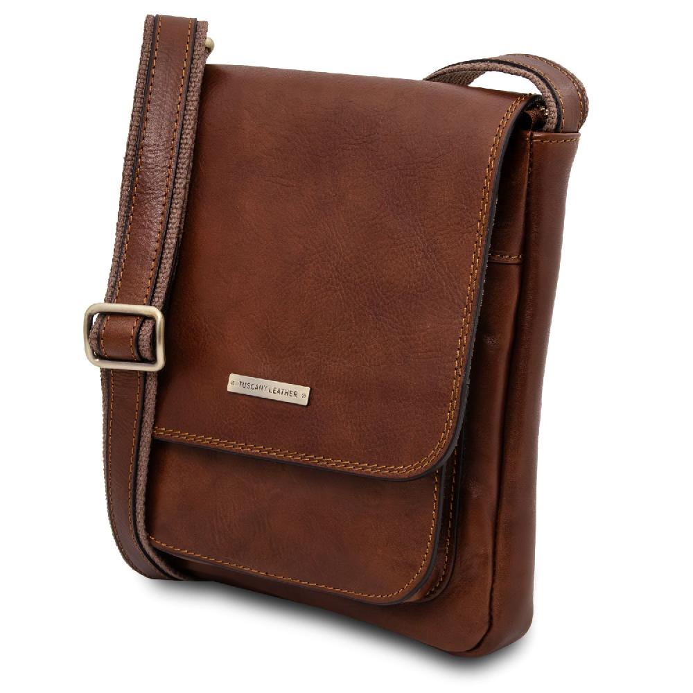 Tuscany Leather Borsello da Uomo in Pelle con Tasca Frontale Presa